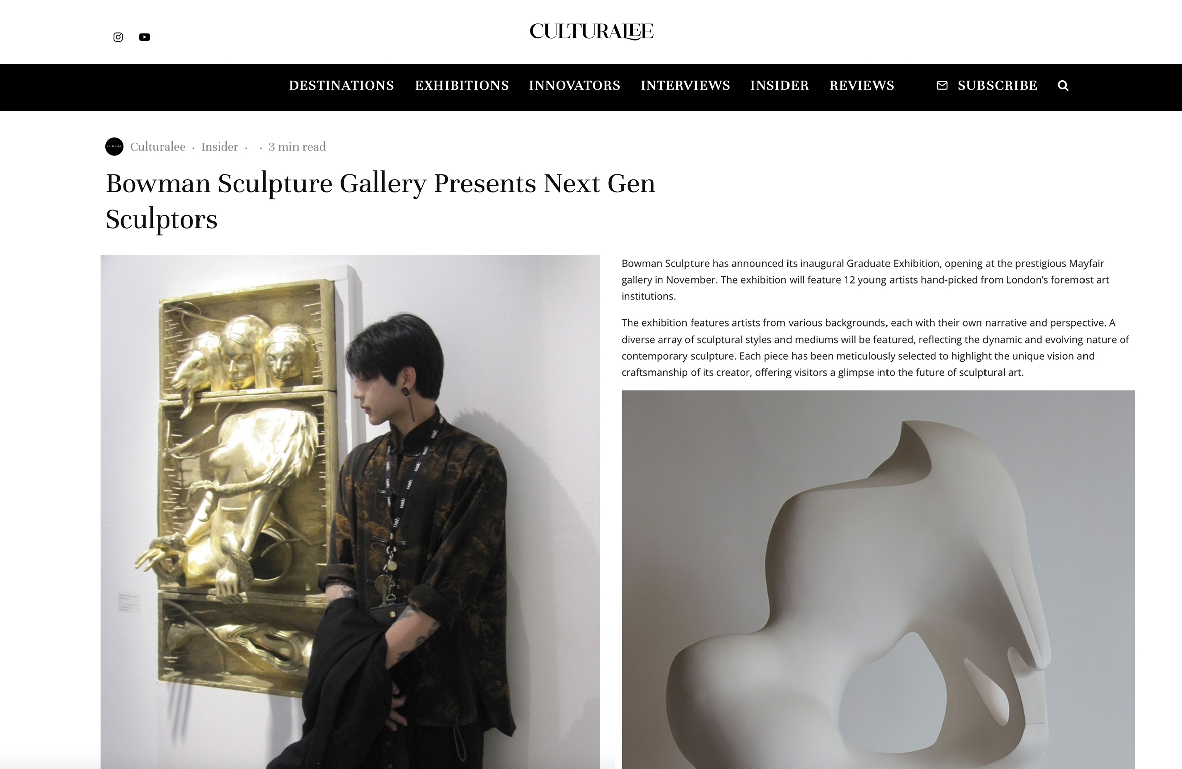 Culturalee Bowman Sculpture Gallery Presents Next Gen Sculptors