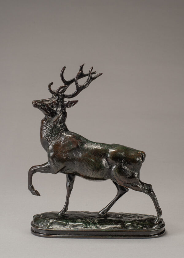 Barye, Antoine Louis Deer With Raised Front Leg 1