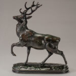 Barye, Antoine Louis Deer With Raised Front Leg 1 Square