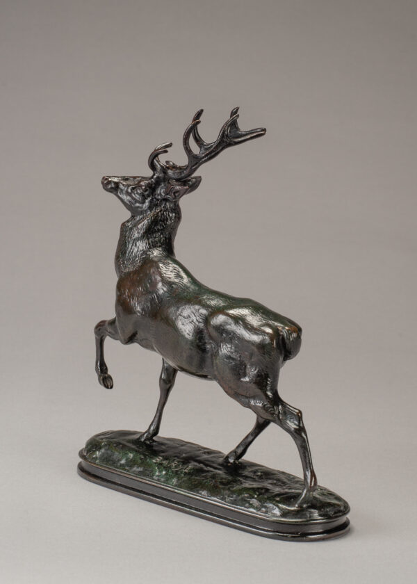 Barye, Antoine Louis Deer With Raised Front Leg 2