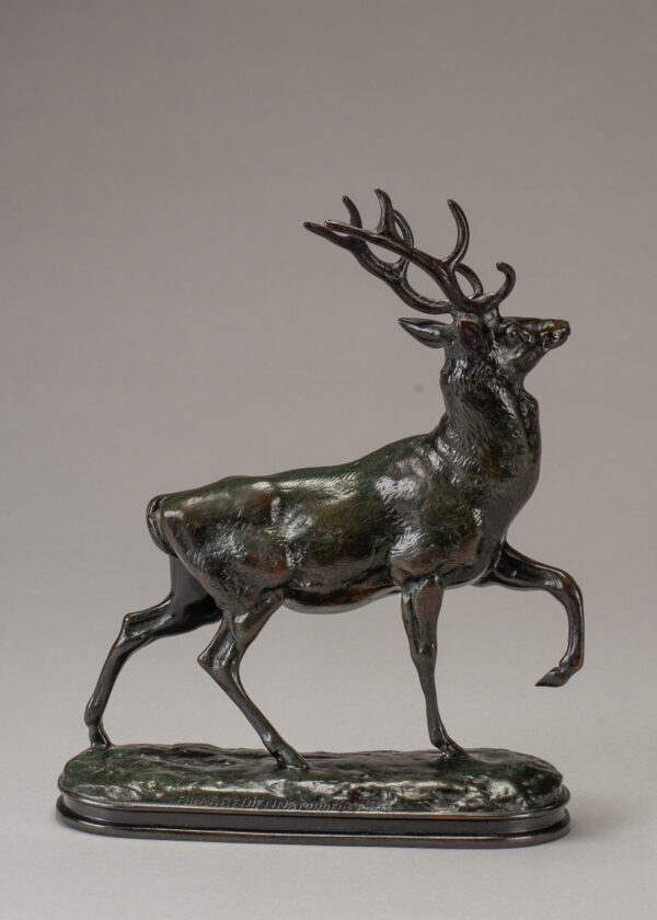 Barye, Antoine Louis Deer With Raised Front Leg 5