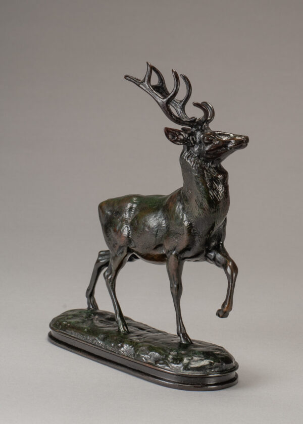 Barye, Antoine Louis Deer With Raised Front Leg 6