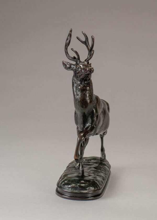 Barye, Antoine Louis Deer With Raised Front Leg 7