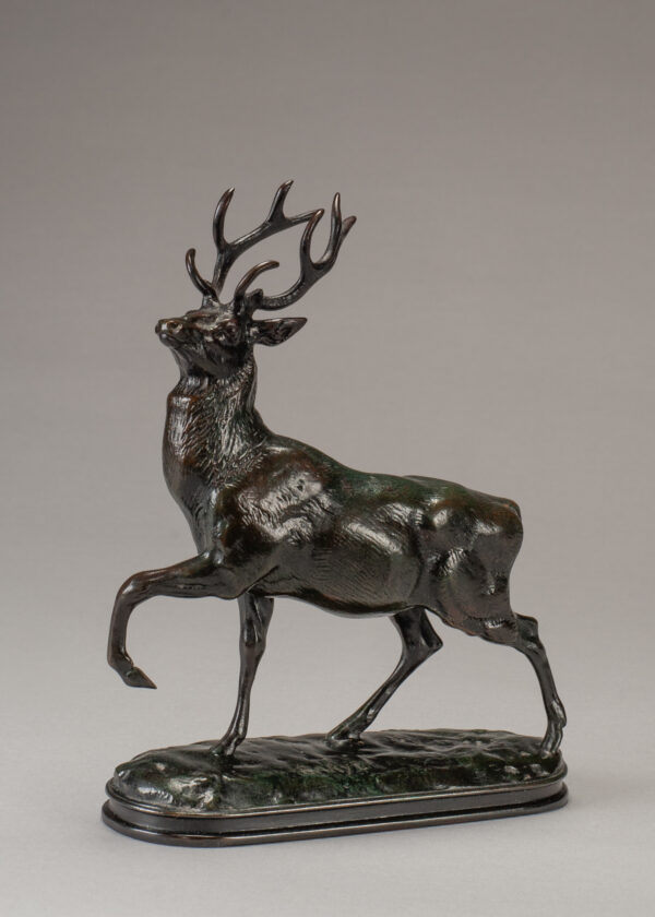 Barye, Antoine Louis Deer With Raised Front Leg 8