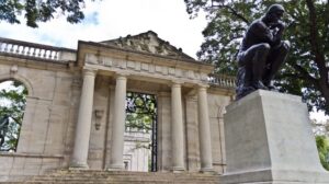 Entrance To The Rodin Museum In Philadelphia