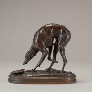 Jacquemart, Henri Alfred Marie Whippet Drinking From A Dish 1 Square