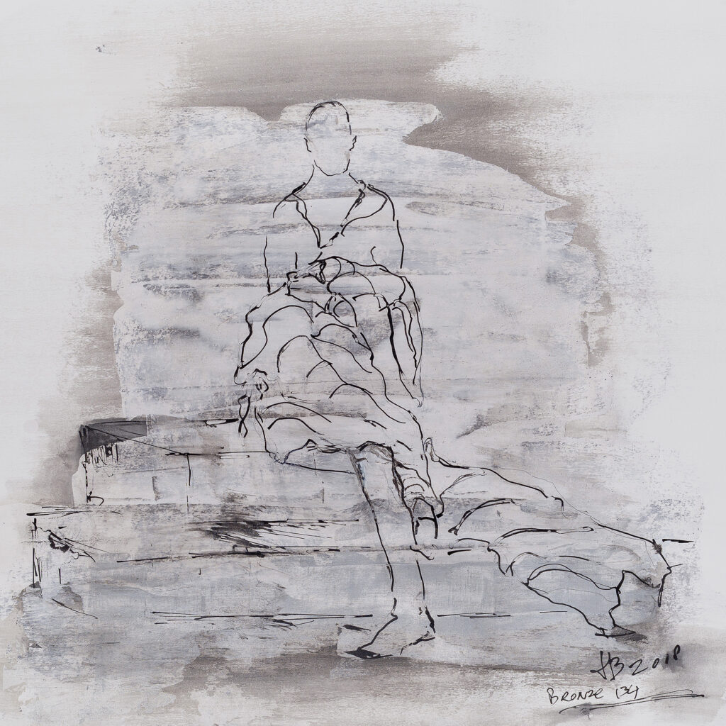 Beaumont, hanneke drawing 225 study of bronze 134 1 square